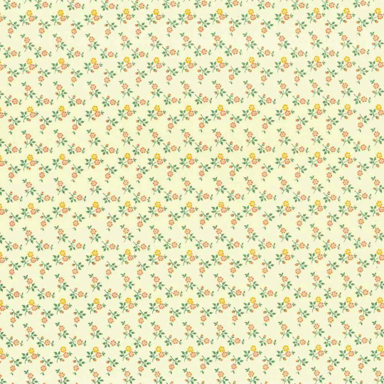 Super Tiny Yellow and Orange Floral Print Paper ~ Carta Varese Italy